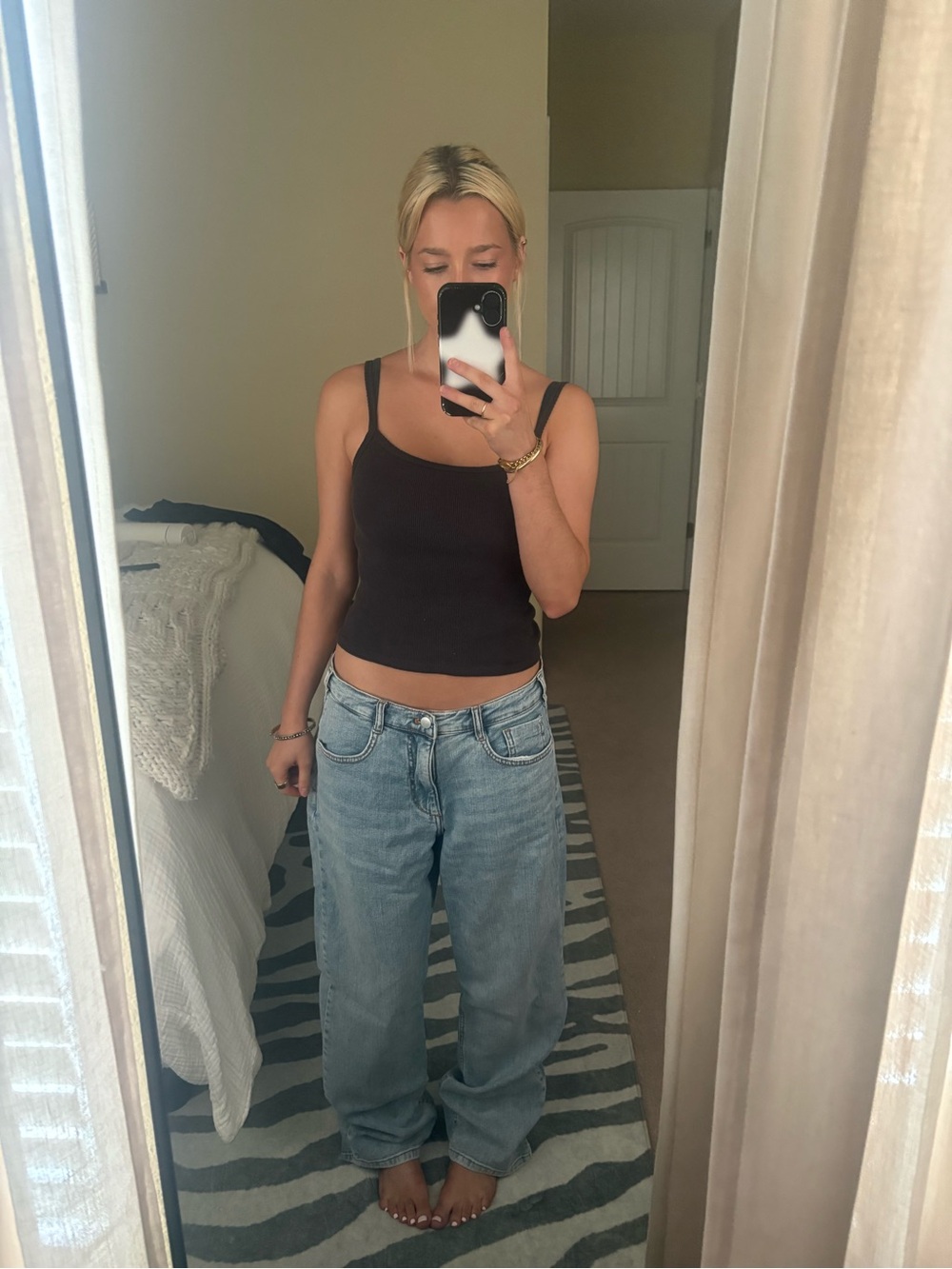 Anthropologie Light Blue Straight-Leg Jeans. retail $150